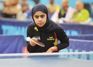 سارة الفودري في احدى المباريات بالبطولة﻿