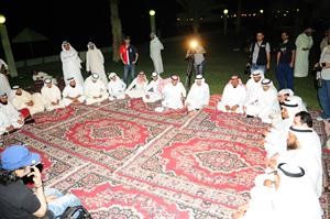 جانب من الحضور في ساحة الارادة اسامة ابوعطية
