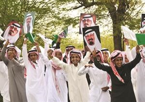من افراح الشعب السعودي بمليكهم