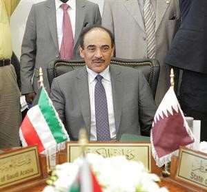الشيخ صباح الخالد خلال مشاركته في الاجتماع﻿