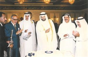انور بورحمة ود عادل الصبيح ود عبدالرحمن العوضي خلال افتتاح مؤتمر التدخين العالمي الثاني