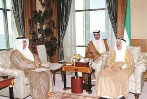صاحب السمو الامير مستقبلا السفير الاماراتي
