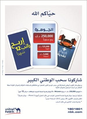 «الوطني» ينظم مهرجان السحب الكبير اليوم في «الأفنيوز» 