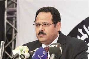 رئيس الوفد المصري محمد مبارك الرشيدي متحدثا