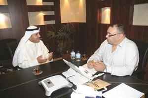 الدريعي متحدثا للزميل اسامة دياب