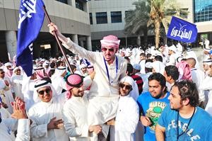 جانب من احتفالات الفوز﻿