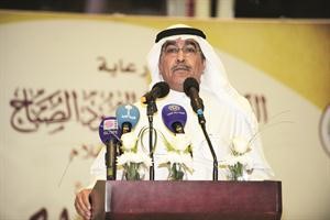 نائب رئيس التحرير الزميل عدنان الراشد خلال كلمة الراعي الاعلامي