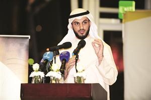 مشرف عام المشروع ناصر الخالدي ملقيا كلمته