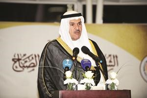 وكيل وزارة الاعلام الشيخ سلمان الحمود ملقيا كلمته