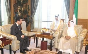 صاحب السمو الامير خلال لقائه مسرور برزاني