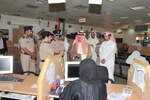 الشيخ دابراهيم الدعيج يتابع انجاز معاملات المراجعين في مركز خدمة المواطن في الصباحية		متين غوزال﻿