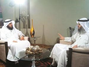 فهد الجنفاوي اثناء استضافته دعادل المطيرات﻿