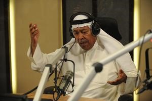 العملاق سعد الفرج خلال استضافته في قايلة الوفاء﻿
