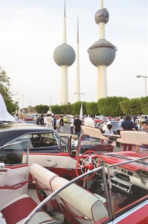 جانب من الاستعدادات بجوار الابراج قبيل انطلاق المسيرة﻿