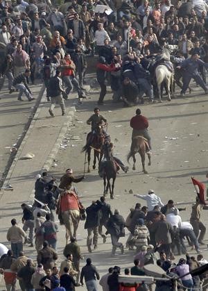 صورة ارشيفية لموقعة الجمل﻿