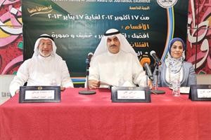 ايمن العلي خلال المؤتمر الصحافي للاعلان عن انطلاق الجائزة سعود سالم
