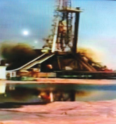 موقع تسرب الغاز في حقل الروضتين شمال البلاد