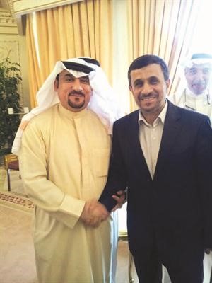 الزميل دبدر الخضري والرئيس نجاد
