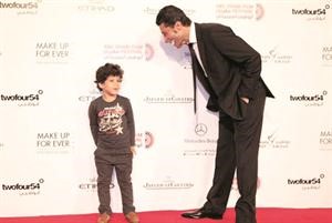خالد النبوي وابنه زياد في المهرجان﻿