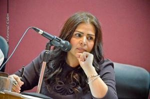 درنا العبدالرزاق خلال اللقاء﻿