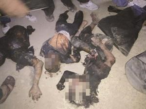 صور بثها ناشطون لضحايا مجزرة دير الزور﻿