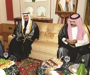  سمو ولي العهد الشيخ نواف الاحمد وسمو الشيخ ناصر المحمد