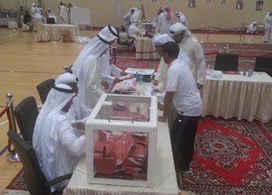 فرز الاصوات في نادي الصليبخات