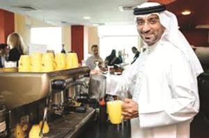 المقهى حيث تقدم القهوة والشاي بحليب النوق