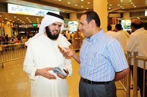 دعادل الدمخي متحدثا للزميل اسامة ابوالسعود				اسامة ابوعطية﻿