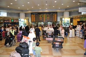 ازدحام كبير في صالة الوصول لدى عودة الاف الحجاج امس	قاسم باشا﻿