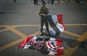 طفل مصري يبيع الاعلام في ميدان التحرير اپ