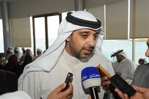 الشيخ محمد العبدالله متحدثا للصحافيين
﻿