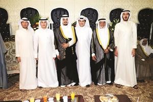 عبدالله عقاب وبدر سعد وحسين البدري ومساعد البدري يباركون
