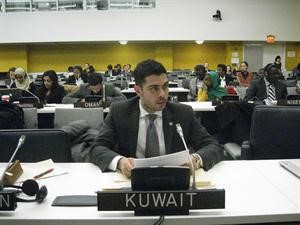 فهد احمد بن يوسف يلقي كلمة الكويت
