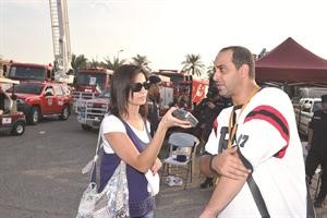الشيخ محمد العبدالله متحدثا للزميلة ندى ابونصر﻿