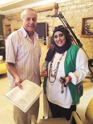 الكاتبة هديل المرجان مع مخرج المسلسل البيلي احمد﻿