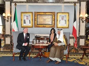 سمو الشيخ جابر المبارك مستقبلا استوراوف هيفر﻿