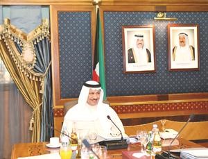 سمو الشيخ جابر المبارك مترئسا الاجتماع﻿