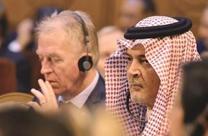 وزير الخارجية السعودي الامير سعود الفيصل خلال الاجتماع الوزاري العربي الاوروبي افپ