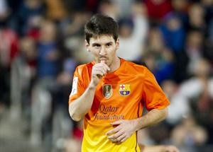 نجم برشلونة ليونيل ميسي افضل لاعب في الليغا الموسم الماضي رويترز
