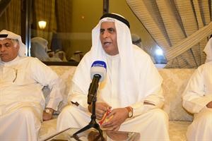 وليد الوزان متحدثا خلال حفل الاستقبال