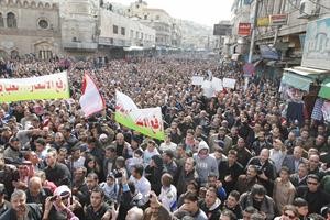 جانب من الاحتجاجات في الاردن امس	 رويترز﻿