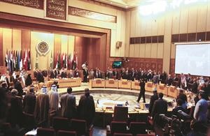 صورة لبدء الاجتماع الوزاري العربي بمقر جامعة الدول العربية في القاهرة امس افپ