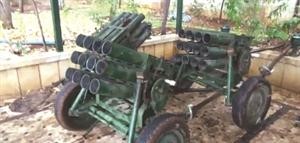صورة وزعها ناشطون لاحدى راجمات الصواريخ التي غنمها الجيش الحر بعد سيطرته على الفوج 46 في ريف حلب