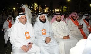 النواب السابقون مبارك الوعلان ودجمعان الحربش وعبدالله الطريجي