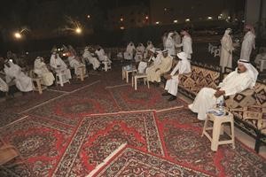 جانب من الحضور في المقر الانتخابي لخالد النومس﻿