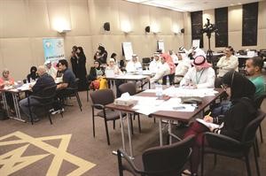 المجموعات الشبابية الاربع خلال مناقشة الافكار﻿