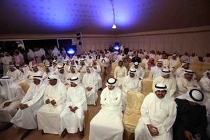 جانب من الحضور في مقر الفزيع الانتخابي﻿