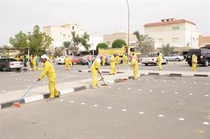 تنظيف الشوارع ضمن انشطة الحملة