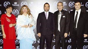 الزميل فريد سلوم وبيار مكرزل وزياد مجذوب وسوزان شهاب وحرم مكرزل